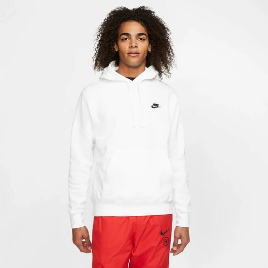 Φούτερ Με Κουκούλα Nike Sportswear Club Fleece White