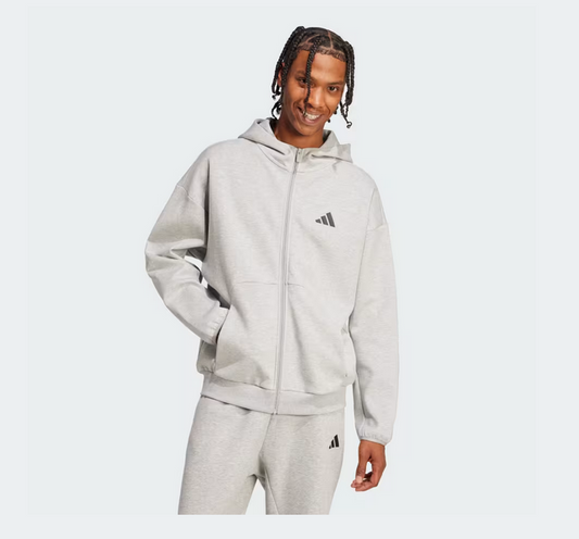 Ζακέτα Adidas Future Icons Small Logo Full-Zip Hoodie Γκρι