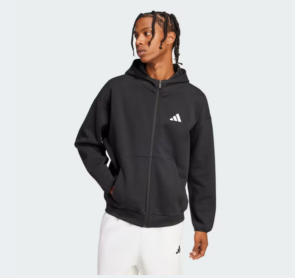 Ζακέτα Adidas Future Icons Small Logo Full-Zip Hoodie Μαυρο