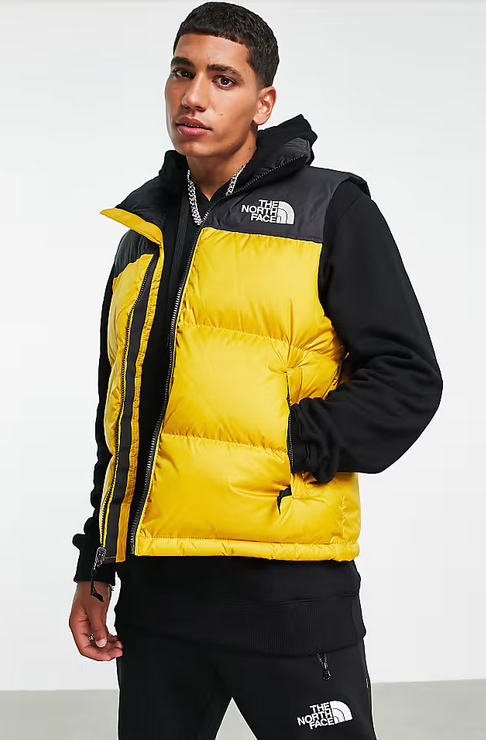 The North Face 1996 Retro Nuptse Vest Ανδρικό Αμάνικο Μπουφάν (Κίτρινο)