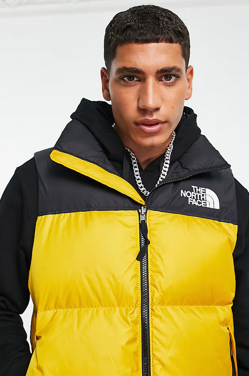 The North Face 1996 Retro Nuptse Vest Ανδρικό Αμάνικο Μπουφάν (Κίτρινο)