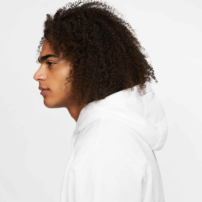 Φούτερ Με Κουκούλα Nike Sportswear Club Fleece White