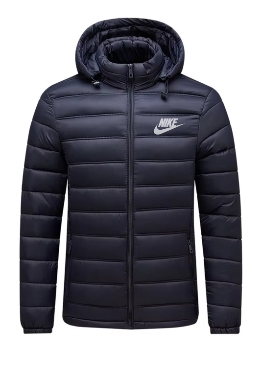 Nike Μπουφάν Μπλε Με Κουκουλα