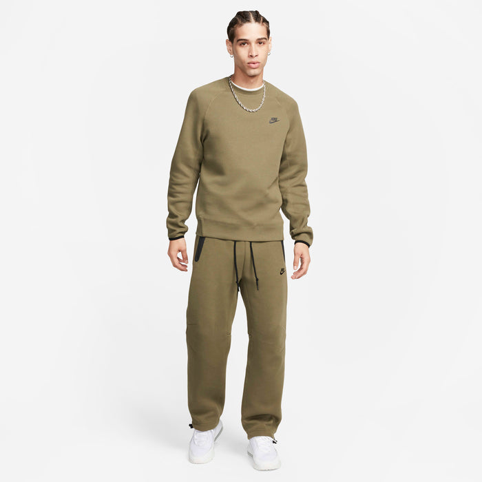 Φούτερ Λαιμόκοψη Nike Sportswear Tech Fleece olive